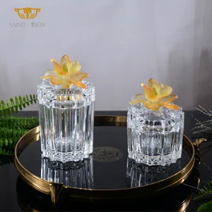 Luxury Transparent Tea Coffee Storage Sugar Set Glass Chocolate Candy Container Jar for Bakhoor