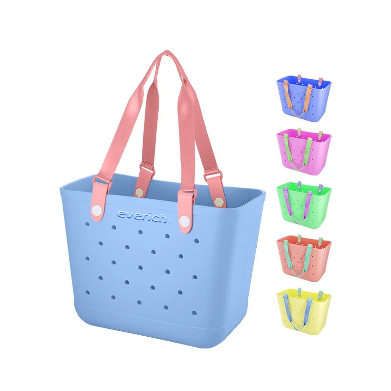 Cambodia Stylish and Practical Custom Pattern EVA Beach Bag Tote Portable and Open Type for Beach Carrying Essentials