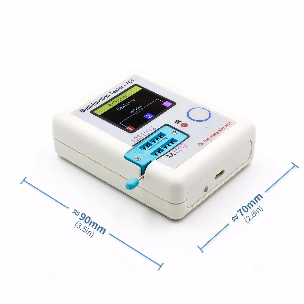 LCR-TC1 1.8inch Colorful Display Multi-functional TFT Backlight Transistor Tester for Diode Triode Capacitor Resistor Transistor