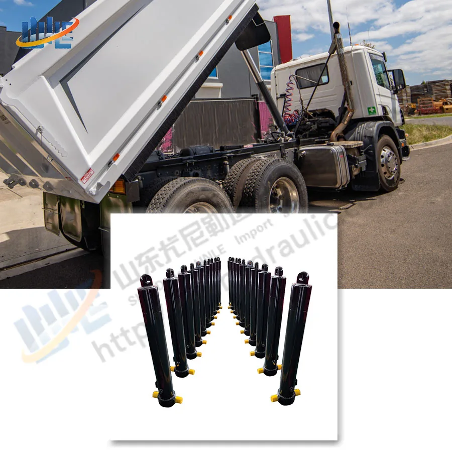 High Quality 15 Ton Trunnion Type Double Acting Tipper Telescopic Hydraulic Cylinder Jacks for  Tipper Trailers