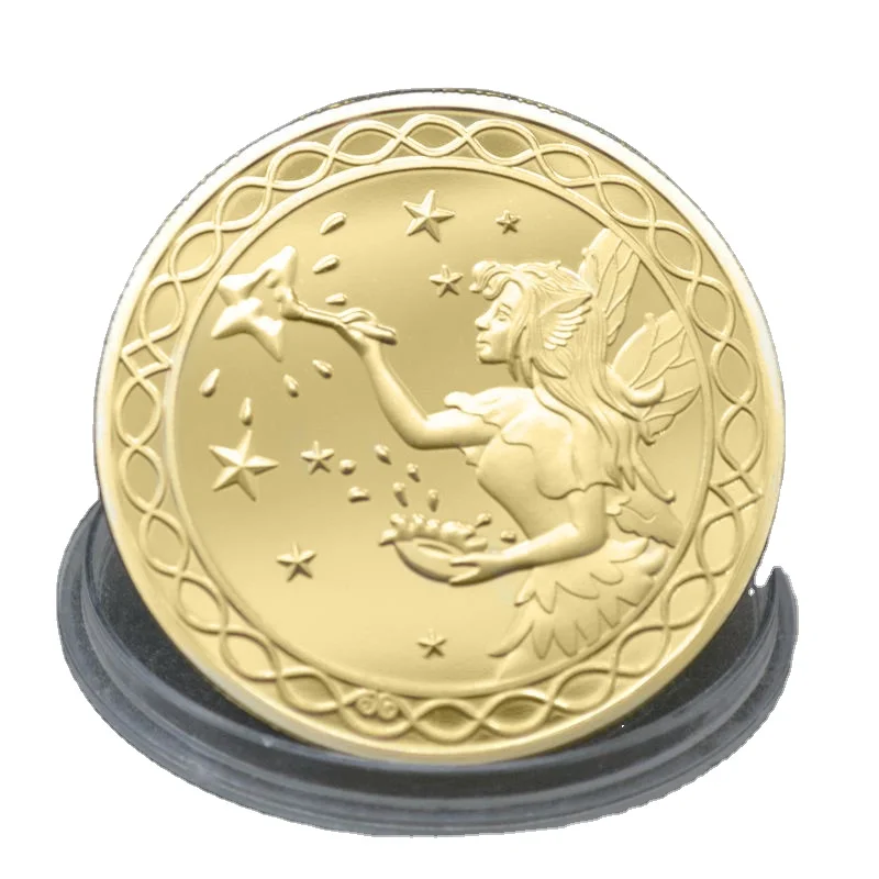 Zahnfee Münze Gold | 3,8 Cm | Geschenk Für Kinder Bei Zahnverlust