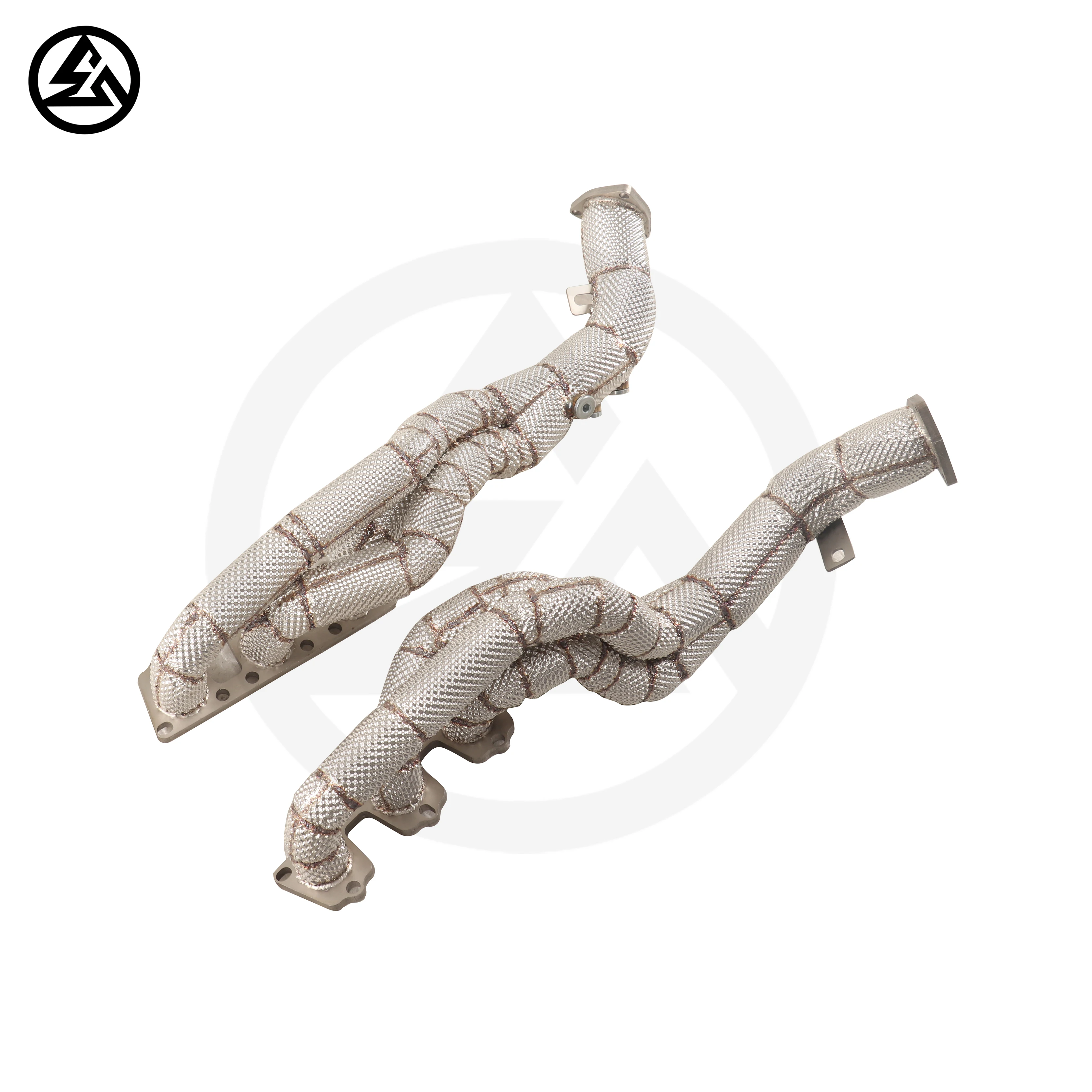 High Quality CSZ SS304 Tuning Headers for Audi A6 A7 C7 S4 S5 S6 S7 3.0T Exhaust Manifold With Heat Shield