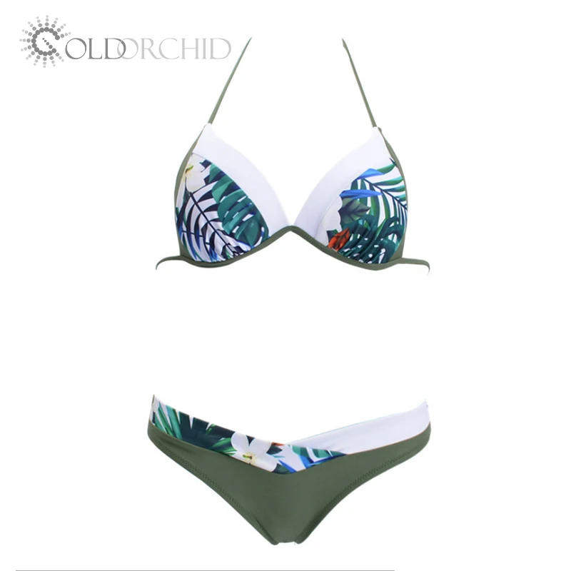 High Quality Summer Snake Print 2 Piece Bikini Swimwear Beachwear for Mature Women