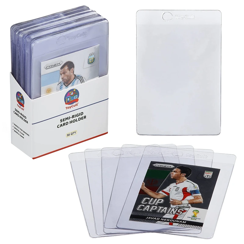 Wholesale Custom Semi-Rigid Card Case 35pt Thickness Perfect Fit Card  Sleeves for Magic Yugioh Soccer Baseball Card Saver