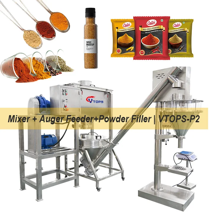 Cost-effective Factory Customizable Automatic Spice Powder Mixing Filling Packing Machine for Jar Bucket