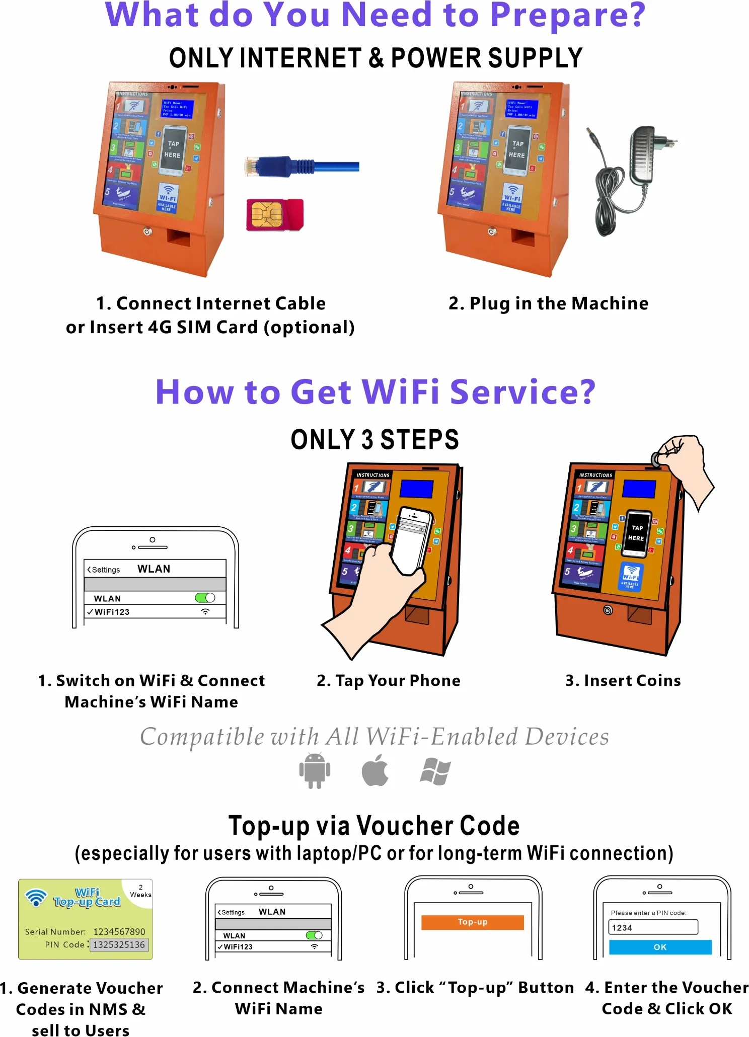 Unique Idea New Products 2023 Innovative Product WiFi Charging Vending Machine