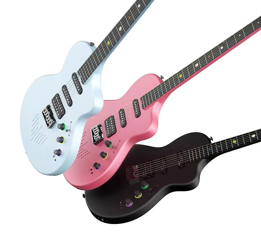 Natasha Nebula Smart Electric Guitar for Beginners Carbon Fiber