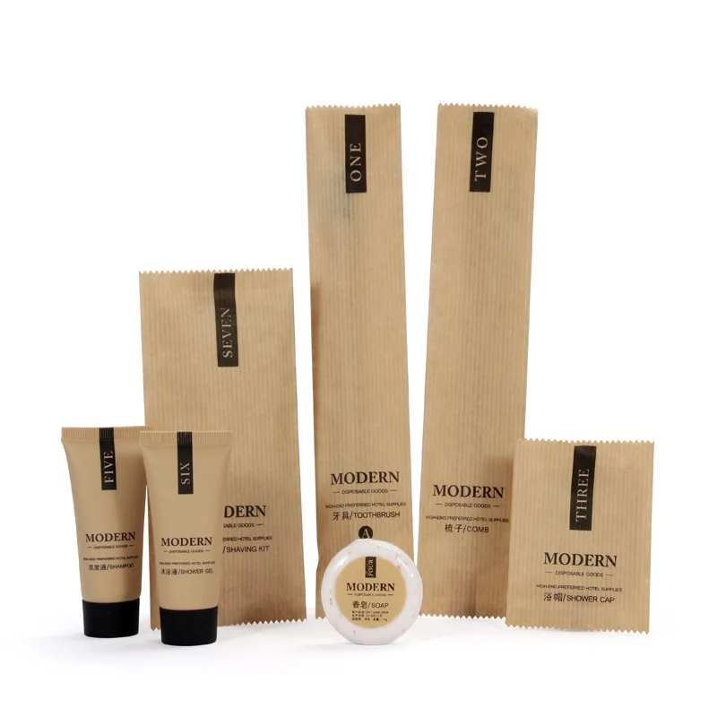 Disposable 5 Star Hotel Amenities Set / Branded Toiletries/ Hotel
