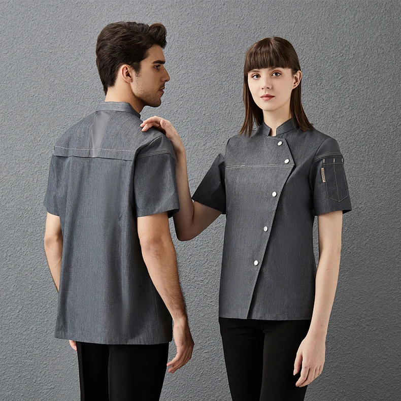 Wholesale Restaurant Kitchen Cooking Chef Working Wear Uniforms for Women Men Long Sleeves Hotel Uniform With Customized Logo