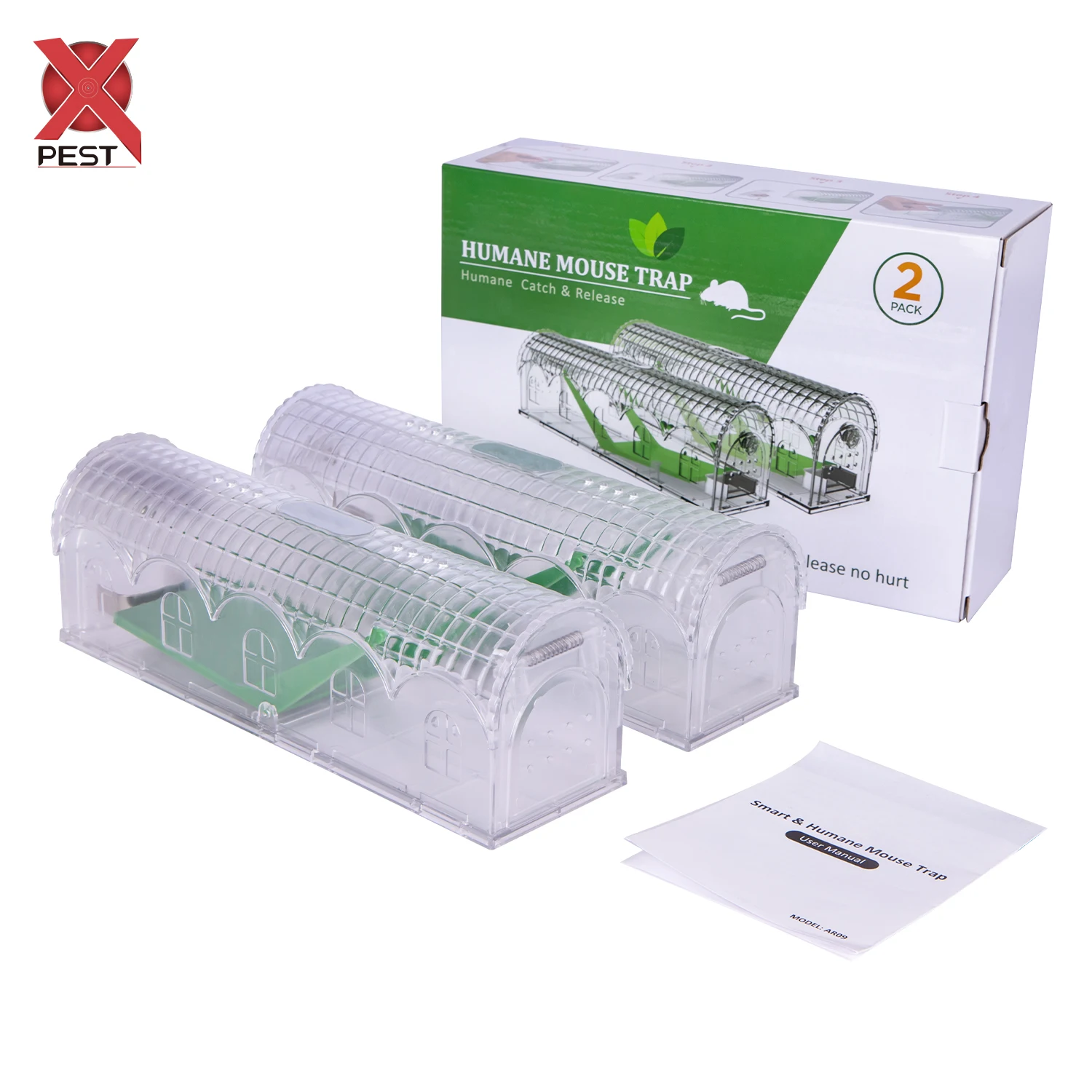 Plastic Pest Controller, Plastic Live Catcher, Reusable Mouse Trap