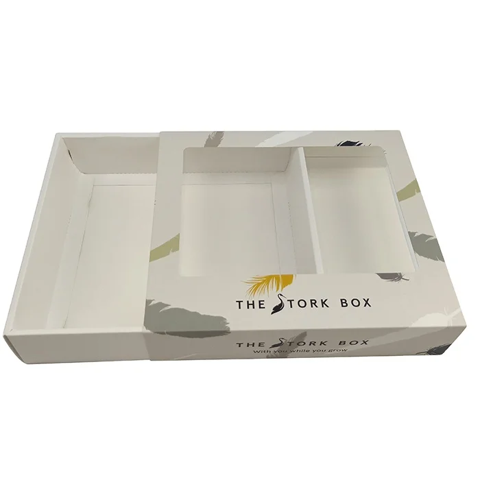 SENCAI New Design Custom Printed Baby Blanket Packaging Gift Paper Boxes with PVC Window