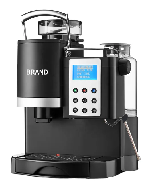 Home Semi-Automatic for Convenient Coffee Brewing with Bean Grinder Espresso Coffee Machine