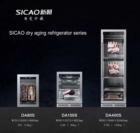 SICAO DA400S Dry Aging Refrigerator for Dry Aging Beef Pork Sausage Cheese Household Appliance Kitchen Use