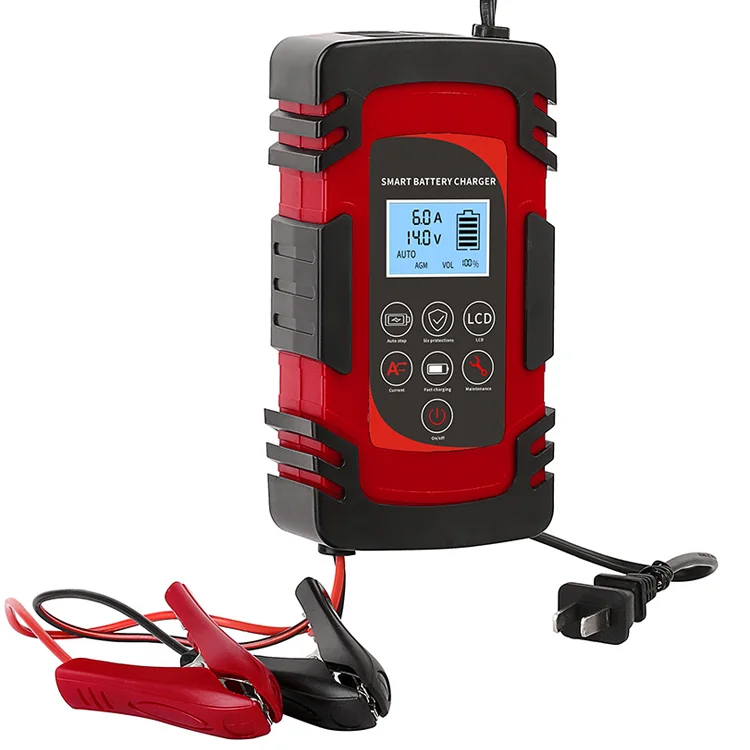 AGM 4A 6A 8A バッテリー充電器 12V/24V 自動充電 100W