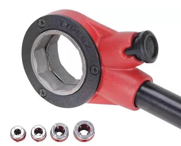 6pcs Set Thread Tapping Machine PIPE THREADER KIT PLUMBERS FARMERS HAND TOOL RATCHET DIE STOCK