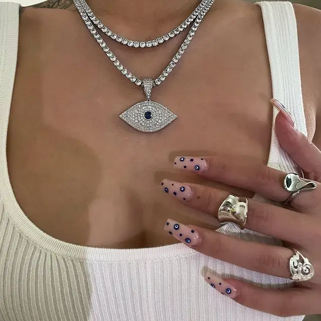 Buy Cz Cubic Zirconia Evil Eye Pendant 