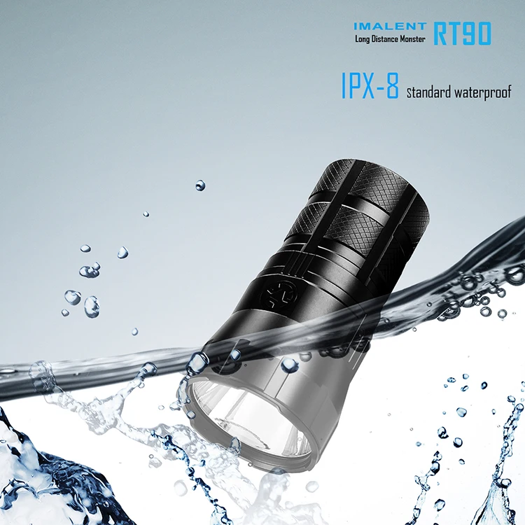 IMALENTRT90充電式LED懐中電灯4800ルーメンロングビーム距離1308