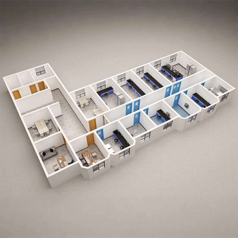 HUAAO Modular Modern Free Easy Install Durable GMP Standard Pharmacy Clean Room MGO SIP Mechanism Rock Wool Sandwich Panel