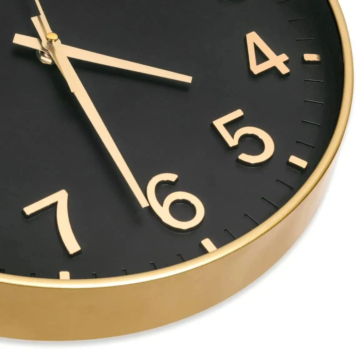 12 Inch Modern 3d Embossing Number Wall Clock Silent Round Cheap