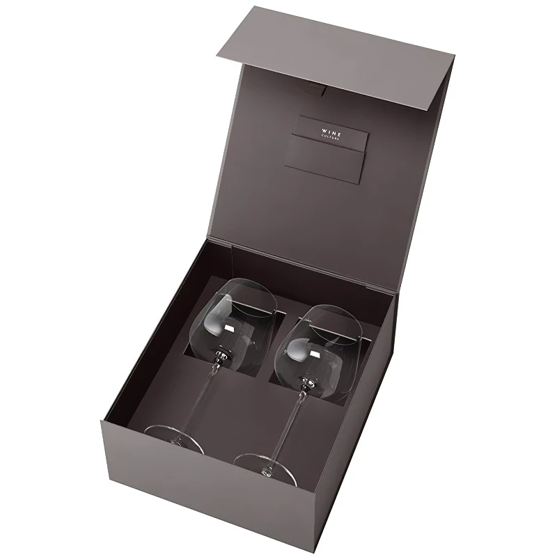 Personalized Empty 2 Two Wine Champagne Flute Glass Gift Packaging Box With Logo
