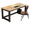 Walnut Desktop + Black Steel Frame