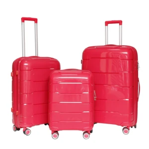 SHIHAO Customized PP Polyester 20/24/28 Inch Large Capacity Lightweight Trolley Suitcase Luggage Sets 360 Degree Spinner Wheels