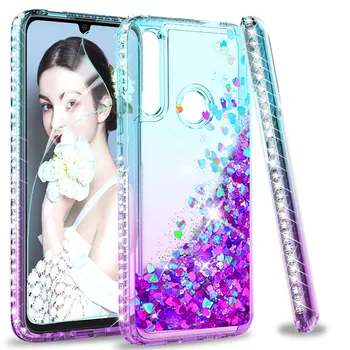 LeYi For iPhone 5S SE Case with Women Girl 3D Glitter Liquid TPU Clear Phone Cover