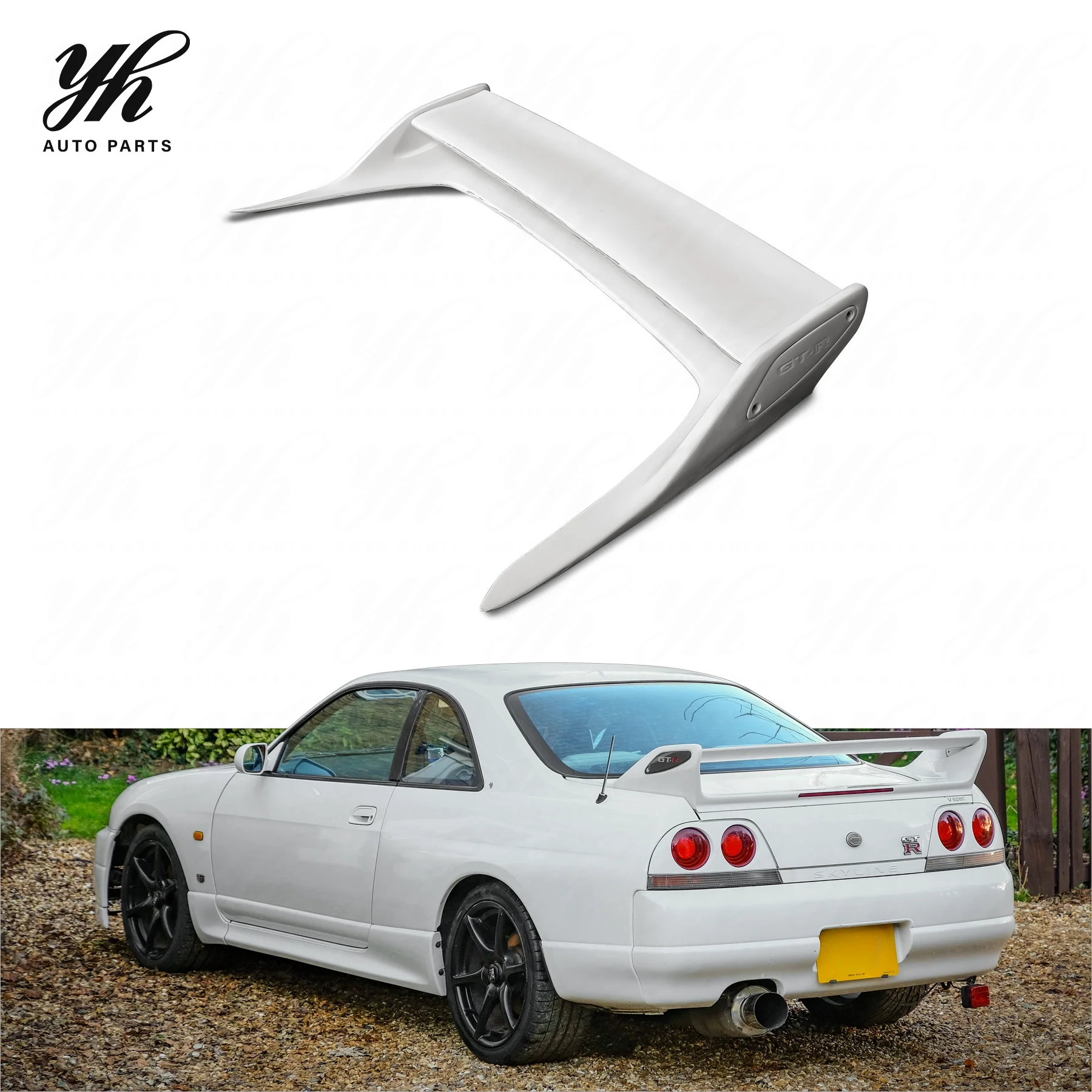 新品未使用　FRP bcnr33 リアスポイラー　ウイング　スカイライン　R33 スカイライン R33 GTR OEM FRPファイバー製 リアウイングスポイラー