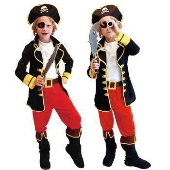 Children's Day Kids Boys Pirate Costume Cosplay Set For Children Birthday School Carnival Helloween Party Fancy Dress