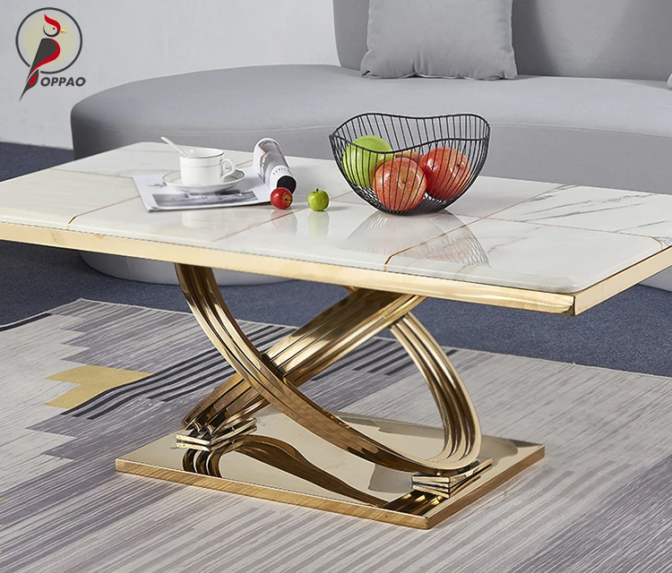 Luxury Design High End Simple Coffee Table Home Decor Center Table Gold
