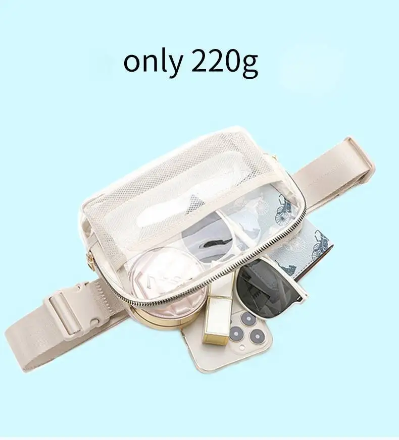 Custom Stadium Approved Women Men Tpu Pvc Fanny Pack Crossbody Pouch