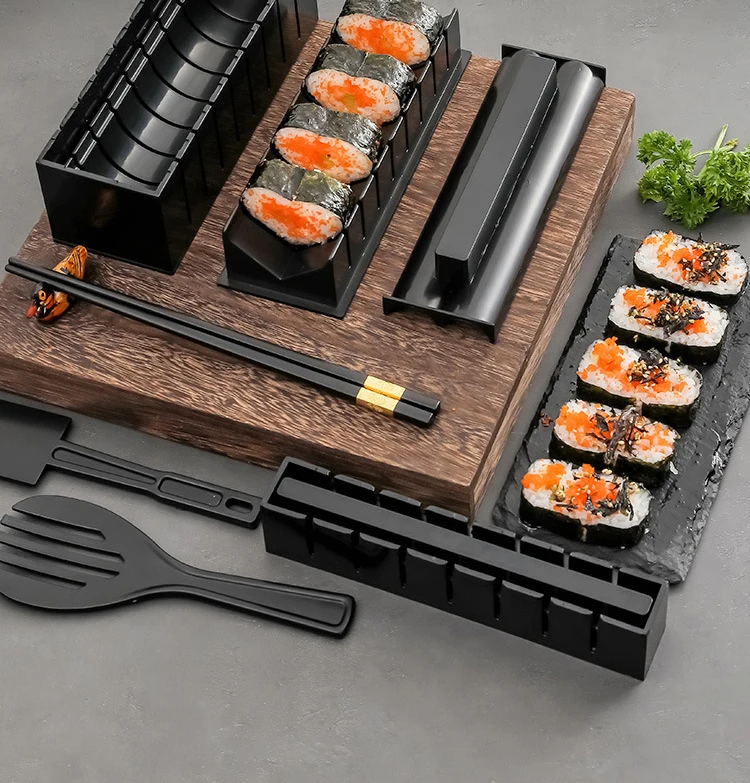 10Pcs / Set Diy Sushi Making Kit Roll Sushi Maker Rice Roll Mold Sushi Tools  Japanese Sushi Cooking Tools