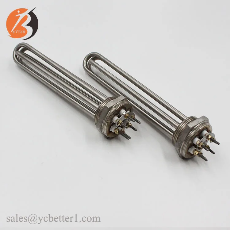 415v Phase 9kw Dc Electric Immersion Water Heater element Tubular for Oil