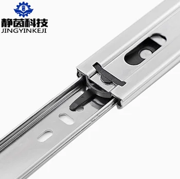 Full push-pull three-section drawer guide rail with more steel fit for 1M bed box cabinet tatami Thickened&lengthened detachable