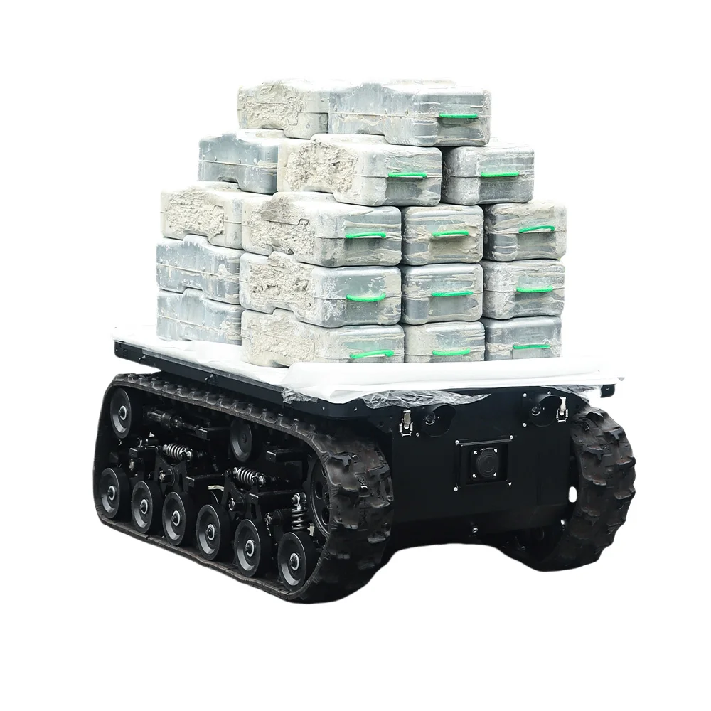 600kg Carrying Robot  Remote Controlled Crawler Robot to Move Heavy Equipment  Tins-12E
