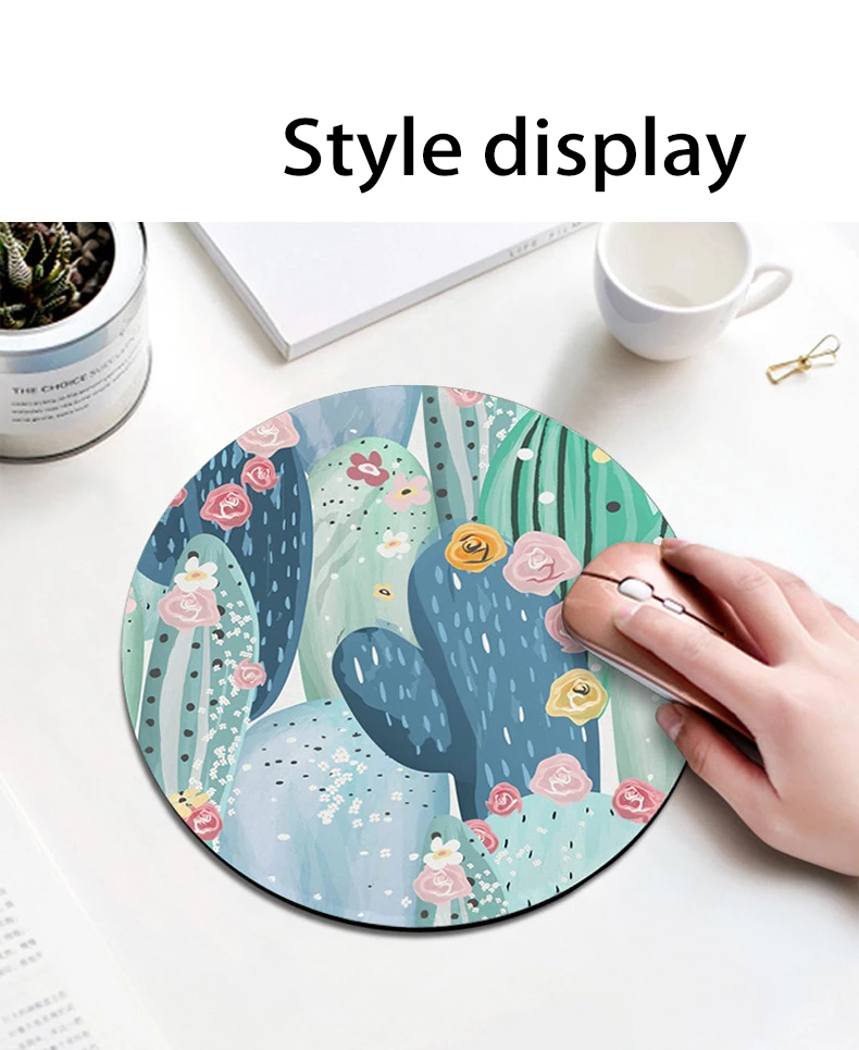 Wholesale Rubber Mousepad Sublimation Printing Logo Custom Round Mouse