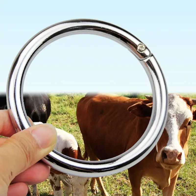 Anillo de Vaca Anillo de Nariz de Vaca Duradero de Acero al Carbono de Granja Veterinarios de Ganado de granjeros para Granja