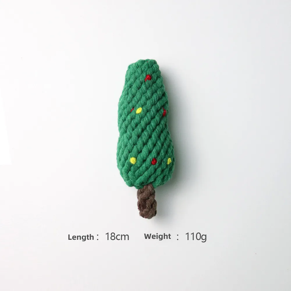 Hot Selling Christmas Dog Chew Toys Classic Crutch Shape Candy Cane