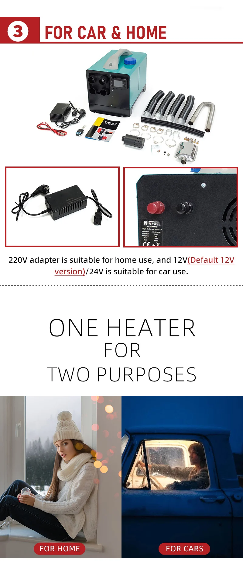 2023 New 220v Diesel Heater 3in1 Custom 12v 5kw Diesel Air Parking