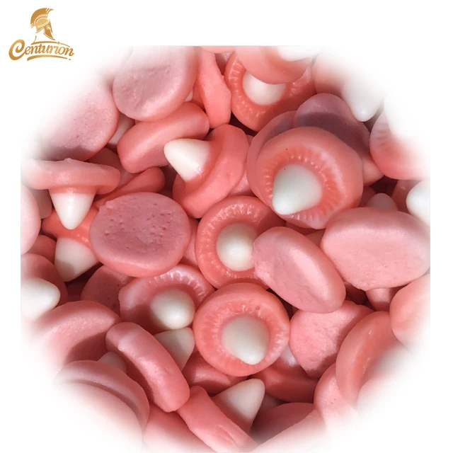 wholesale cute pink mushroom shaped sweet chew gummy candy - buy