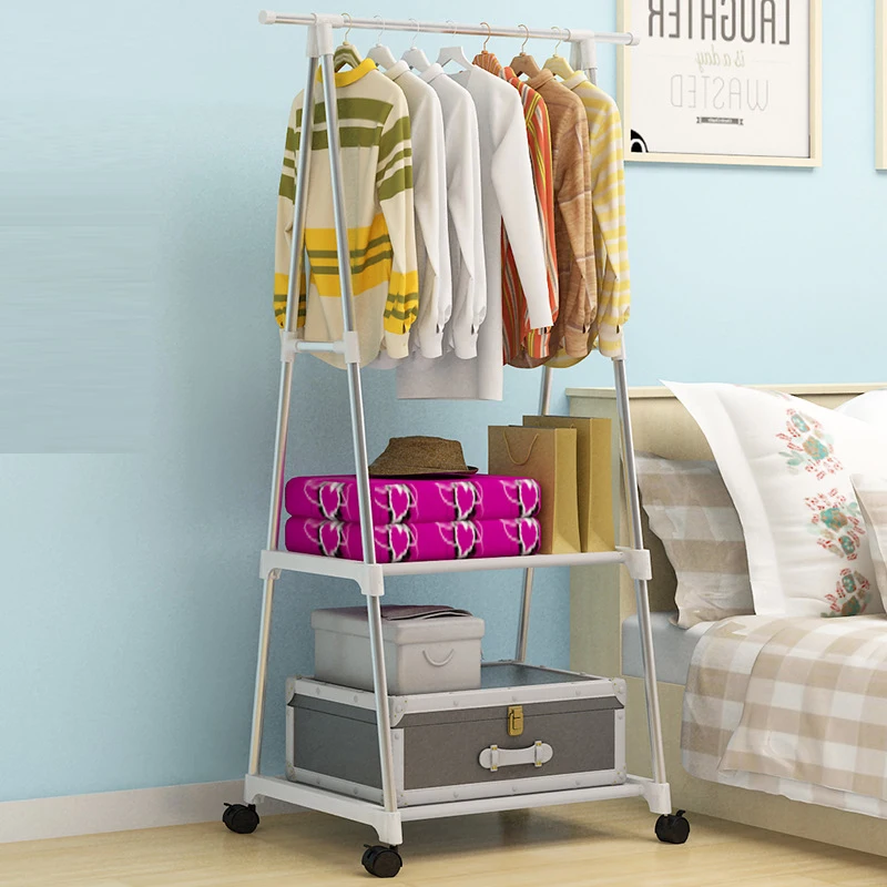 Standing Triangle Clothes Display Rack With Storage Shelf Rack Laundry Room Clothes Rack