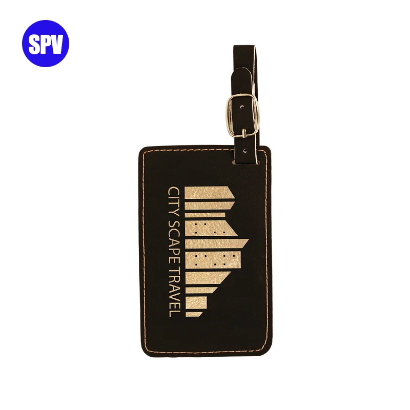 Rustic Laser to Gold Luggage Tag Laserable Leatherette Blanks manufacture