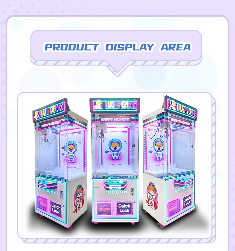 Hot Selling Commercial Arcade Claw Machine for Plush Toys Factory Direct Coin-Operated Prize Catcher Game with Customizable