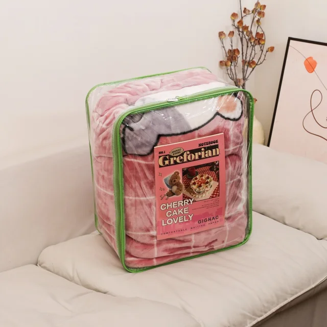 Transparent Vinyl PVC Zipper Blanket Storage Bag, Large-capacity Clothing Quilt Bag, Customizable