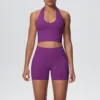 Purple bra+shorts
