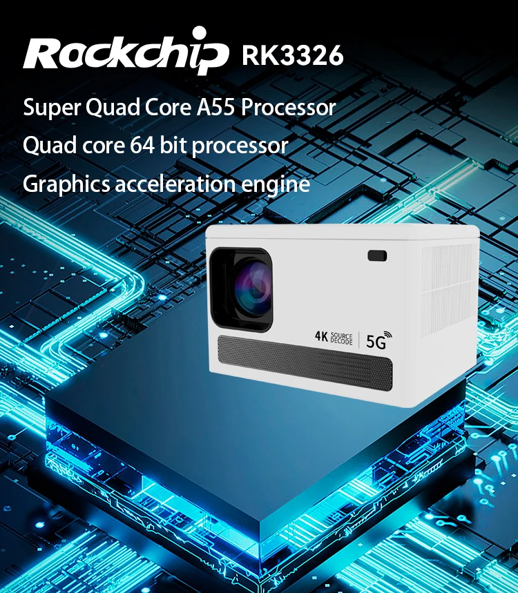 New Oem Custom 4K Smart Projector Quad Core Intelligent X6 Android 9 WIFI LED 2K Video Full HD 1080P Mini Home Theater Projector