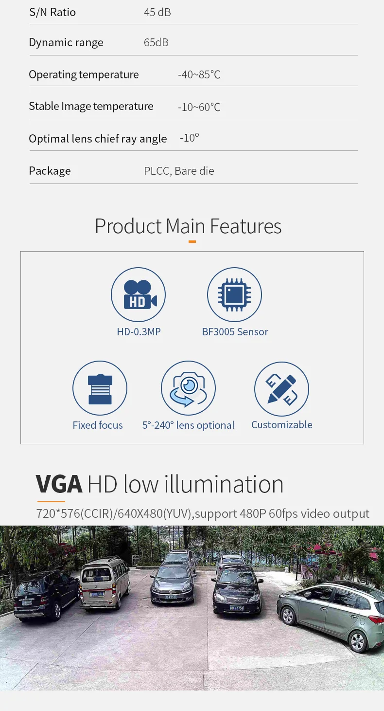DGZX DVP 0.3MP 60fps Night Vision IR Camera Module插图2