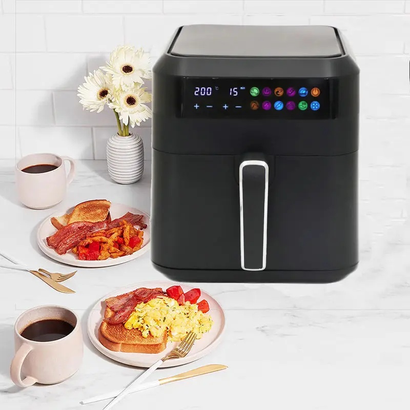 6.5l Detachable Multifunctional Electric Nonstick Air Fryers Black