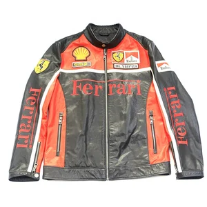 Men's Jacket Racing Jacket Cowhide Real Leather Motorcycle Jacket