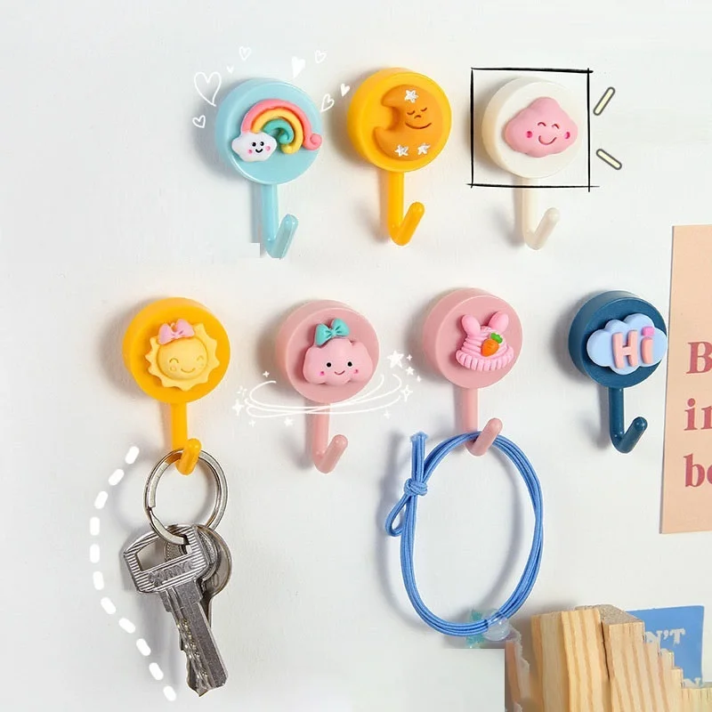 Цартион Ласкави мали самолепни куке ѕитни вешач пешкир четка губавица виси куке креативни цартион куке